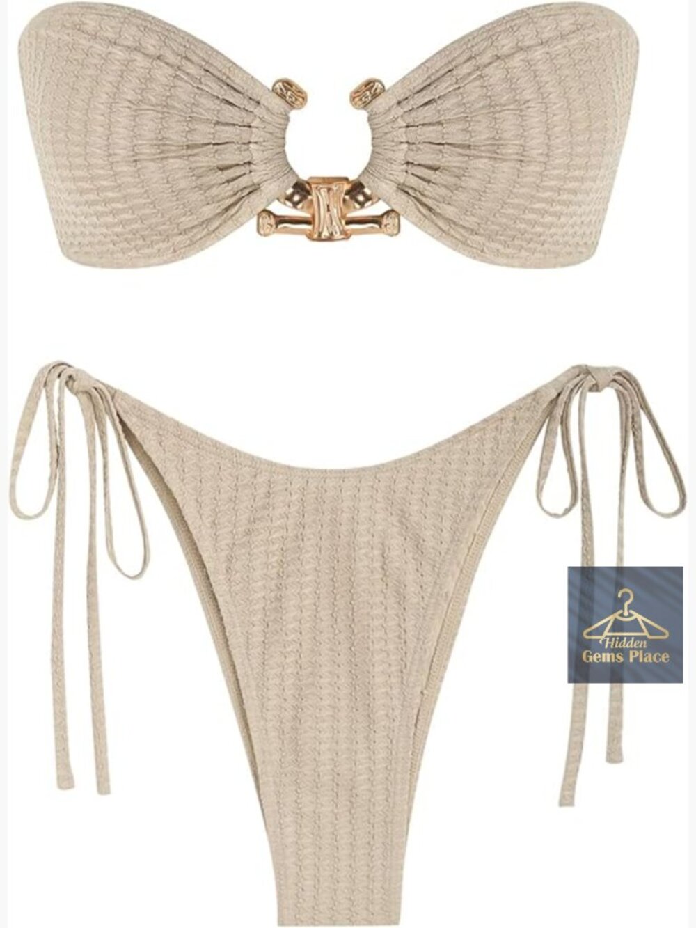 Strapless Bandeau Bikini Set High Cut Two Piece Swimsuit Sexy Beachwear